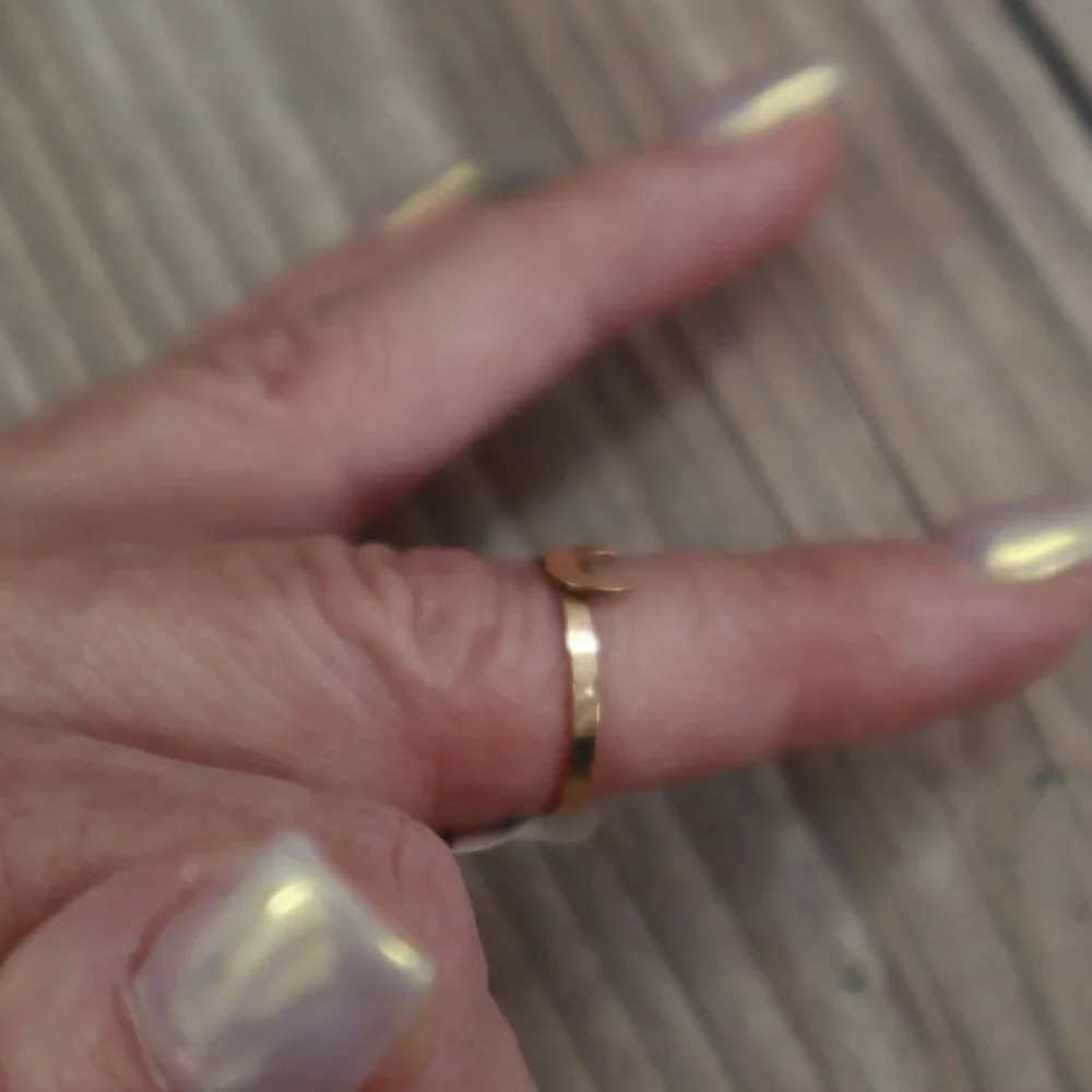 @Moon Stacker Ring Womens Gold Boho Bohemian Gypsy Gift Holiday Present Stackabl